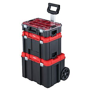 CRAFTSMAN VERSASTACK 17-in W x 30.9-in H x 20.15-in D Red and Black Plastic/Metal Rolling Tool Box | CMST60402 $99