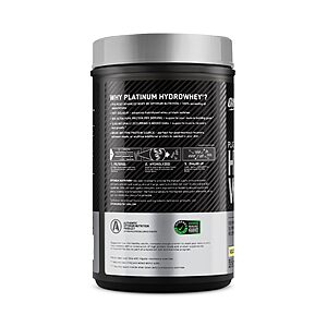 YMMV] Optimum Nutrition Platinum Hydrowhey Protein Powder,100% Hydrolyzed Whey Protein Isolate Powder,Flavor:Turbo Chocolate,20 Servings,1.8 Pounds $37.36
