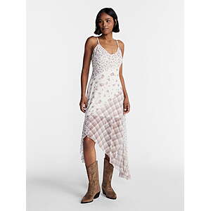 4.88:No Boundaries Mix Midi Dress,Women's M-4X,Almond at Walmart.com