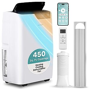 SereneLife Single Duct Portable Air Conditioner and Heater 12000 BTU Portable AC Unit with Smart WiFi Control,Portable Air Conditioners up to 450 Sq Ft $354.3