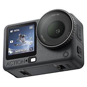 DJI Osmo Action 6 Essential Combo,8K Waterproof Action Camera,1/1.1" Square Sensor,Variable Aperture of f/2.0–f/4.0.50GB Storage $406