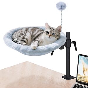 Odoland 360° Rotatable Adjustable Height Cat Hammock Bed w/ 2 Fabrics $16.49 + Free Shipping w/ Prime or on $35