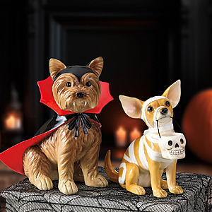 Costco Members:Halloween Tabletop Dogs,Set of 2 $14.97