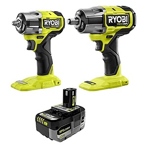 159:RYOBI ONE+ HP 18V Brushless Cordless 2-Tool Combo Kit w/ 1/2" Impact Wrench,Compact 3/8" Impact Wrench,& 4Ah Battery at HomeDepot