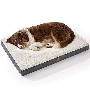 Bedsure Washable Dog Beds Large Sized Dog with Comfy Sherpa,36x27in Grey $25.59