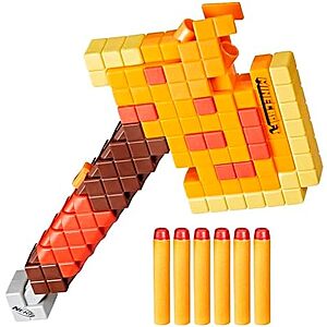 9.19 | Nerf Minecraft Firebrand:Dart Blasting Axe w/ 6 Nerf Elite Foam Darts at Amazon