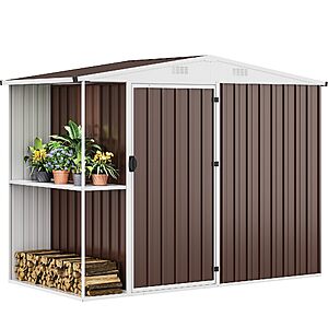 DWVO Outdoor Storage Shed 8x4FT with Rack(45.9"D x 90.9"W x 70.8"H) $199.99 + Free Shipping at Amazon