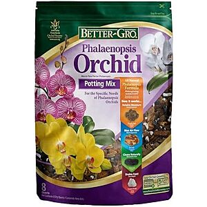 6.97* | 8-Qt Better-Gro Phalaenopsis Orchid All-Purpose Organic Potting Soil Mix at Amazon