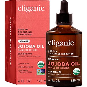 S&S,AC] $7.98:Cliganic Organic Jojoba Oil,100% Pure,4 fl oz