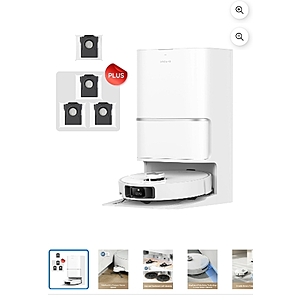 Dreame L40 Ultra Robot Vacuum Cleaning Bundle,3 Extra Dust Bags,Removable & Liftable Mop,Extendable & Liftable SideBrush,11K Pa Suction,149℉Hot Water Mop