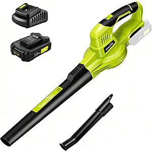 SnapFresh 20V Cordless 140 CFM Leaf Blower w/ 2.0Ah Battery & Fast Charger $22.50 + Free S&H