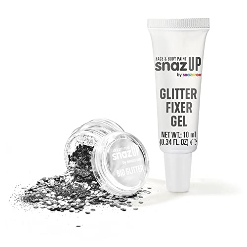Snazaroo Bio Glitter Kits,10ml (.34-oz) Tub,Silver