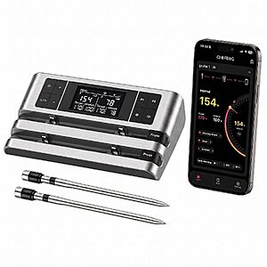 Dewjom Dual-Probe Wireless Meat Thermometer w/ 500FT App Monitoring $34.99 + Free Shipping w/ Prime or on $35