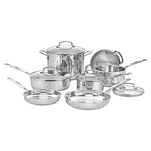 11-Piece Cuisinart Chef's Stainless-Steel Classic Cookware Set + $30 Kohl's Cash $100.80 + Free Shipping