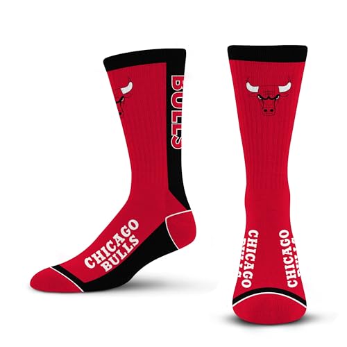 For Bare Feet NBA CHICAGO BULL...MVP Crew Sock Team Color Large