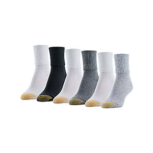 6-Pairs Goldtoe Edition Womens Classic Turn Cuff Socks (Size 6-9) $5.36 + Free Shipping w/ Walmart+ or on $35