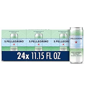 SnS,AC] $9.90 | 24-Pack 11.15-Oz San Pellegrino Sparkling Mineral Water (Natural) at Amazon (41.3￠ each