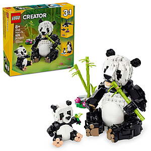 LEGO Creator 3 in 1 Wild Animals Panda Family,626 Pcs - 31165 $32