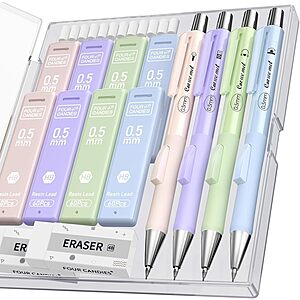 Four Candies 4-Count Mechanical Pencil Set w/ 480 HB Lead Refills,2 Erasers & 12 Eraser Refills (0.5mm or 0.7mm) $4.94 w/ S&S + Free Shipping w/ Prime or on $35