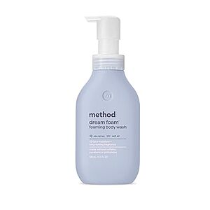 7.70* | 2-Count 13.5-Oz Method Dream Foam,Foaming Body Wash (Sea Spray + Salt Air) at Amazon