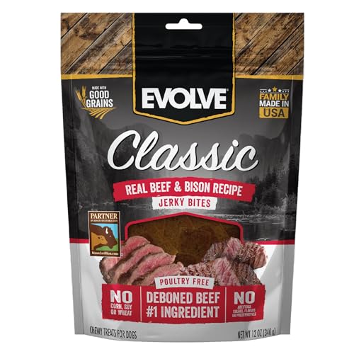 Evolve Classic Beef & Bison Re...Bites Soft Dog Treats | 12 oz