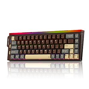 Redragon K752 60% Wireless Mechanical Gaming Keyboard with RGB Lightbox | Tri-Mode Bluetooth 5.0/2.4GHz/USB-C,RGB Backlit Keys - $29.99