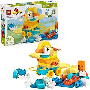 NEW] $23.99 | 58-Piece LEGO Duplo - 3in1 Animals on Wheels (10448,2025) at Amazon