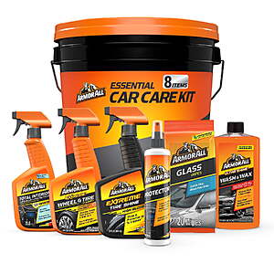 $3 WM cash,$19.97,Armor All Car Cleaning Kit for Car Detailing,8-Piece Car Wash Bucket Set with Glass Wipes,Interior Detailer,Wash & Wax,Tire Cleaner & Protectant