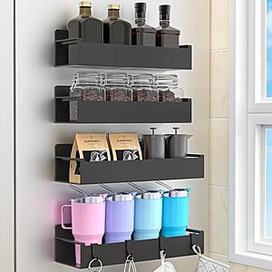 9.99* | 4-Pk HuggieGems Magnetic Spice Rack Organizer at Amazon