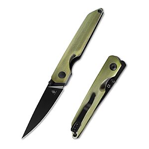 Kizer Shot Pocket Knife,2.88" 154CM Blade EDC Knife,Bronze Aluminum Handle Folding Pocket Knives with Thumb Stud Opener,Camping Survival Knives,V3677C2 $29.99
