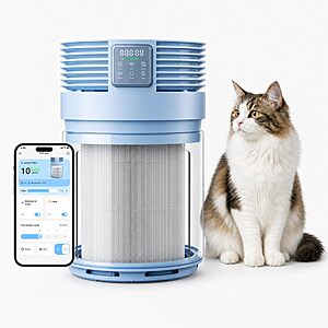 PETGUGU Air Purifiers for Home 360° Rotating Filter H13 HEPA Smart Purifier Pet Air Purifier for Large Room Up to 2700 Ft² PM2.5 - $179.97
