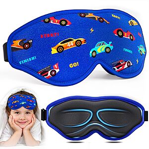 BeeVines Kids 3D Contoured Memory Foam Cushioned Sleep Mask (Racing Car) $3.82 + Free Shipping w/ Prime or on $35
