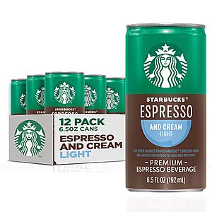 17.82:Starbucks Espresso & Cream Light,6.5 Fl Oz Cans (Pack of 12