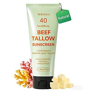 2.46-Oz Mkzea Beef Tallow Reef Safe SPF 40 Sunscreen $3.49 w/ S&S + Free Shipping w/ Prime or on $35