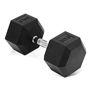 Flexwave Single Rubber Hex Dumbbell with Non-Slip Grip 35lb $30,45lb $39,50lb $43 @ Walmart