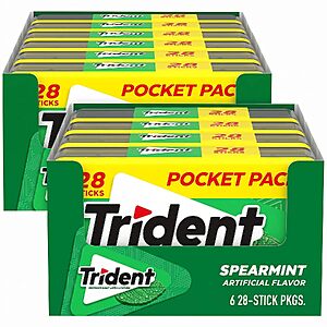 12-Pack 28-Count Trident Spearmint Sugar-Free Chewing Gum $23.97 + Free Shipping w/ Prime or on $35