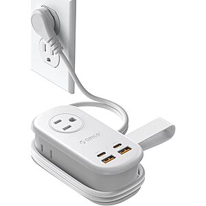 65W ORICO 7-in-1 GaN USB Travel Power Strip Charging Station (4 colors) $19.85