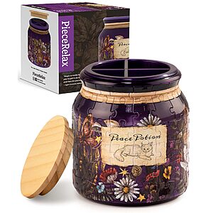 96-Piece PieceRelax Plastic 3D Jigsaw Puzzle Jar w/ Dividers and Wooden Lid (Peace Potion) $11.99 + Free Shipping w/ Prime or on $35