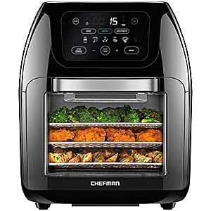 60.99* | 10-Quart Chefman 17-Presets Multifunctional Digital Air Fryer (Rotisserie,Dehydrator,Convection Oven) at Amazon