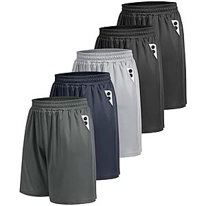 19.98* | 5-Pk BOOJO Athletic Gym Men's Shorts w/ Pockets (Large Only) at Amazon