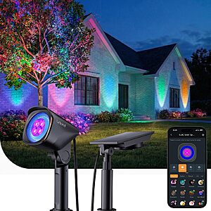 Prime Members:Linkind Smart SL6C Outdoor Waterproof RGB Solar Spotlight $16 + Free S&H