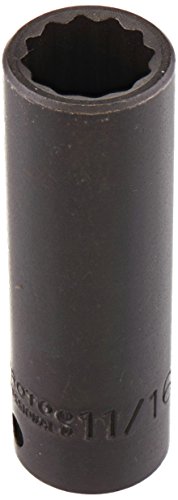 Stanley Proto J7322 1/2" Drive...mpact Socket,11/16",12 Point