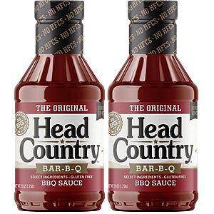 2 Pack 20 oz Head Country Bar-B-Q Sauce,Original Flavor $5.94 + Free S&H w/ Prime or $35
