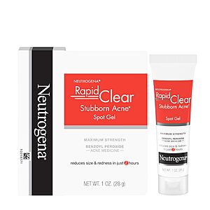1-Oz Neutrogena Rapid Clear Stubborn Acne Spot Treatment Gel (10% Benzoyl Peroxide) $3.40 w/ Subscribe & Save