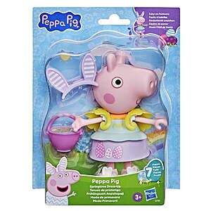 Peppa Pig Springtime Dress-Up 6” Figure with 6 Fashion Accessories,Preschool Toys,3+ $2.49