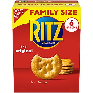 20.5-Oz Ritz Family Size Original Crackers $3.40 w/ S&S