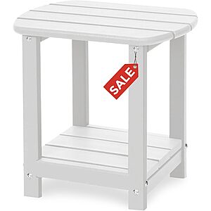Gardenstar Adirondack HDPE Outdoor Side Table (Blue or White) $33.74 + Free Shipping w/ Prime or on $35