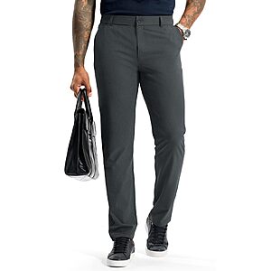 Amazon – Soothfeel Mens Golf Pants Classic Fit Stretch Work Dress Pants 30"/32"/34" Quick Dry - $14.99 w/ Code