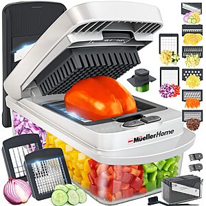 Mueller The Real Original Pro Vegetable Chopper & Mandoline Slicer,10-in-1 $24.97