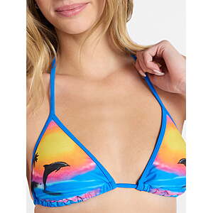 No Boundaries Blue Dolphin Triangle Bikini Swim Top,Women's Sizes XS-L - $2.43